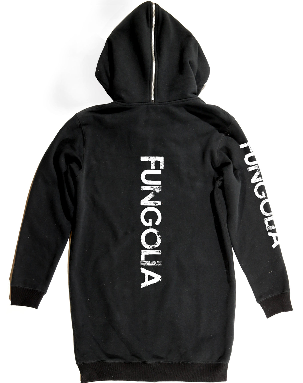 <A 001a72> Fungolia Fleece Long hoodie -Logo (black)