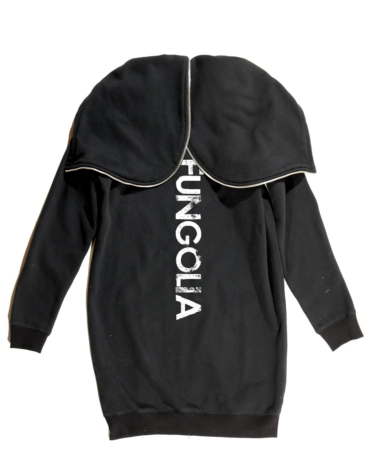 <A 001a72> Fungolia Fleece Long hoodie -Logo (black)