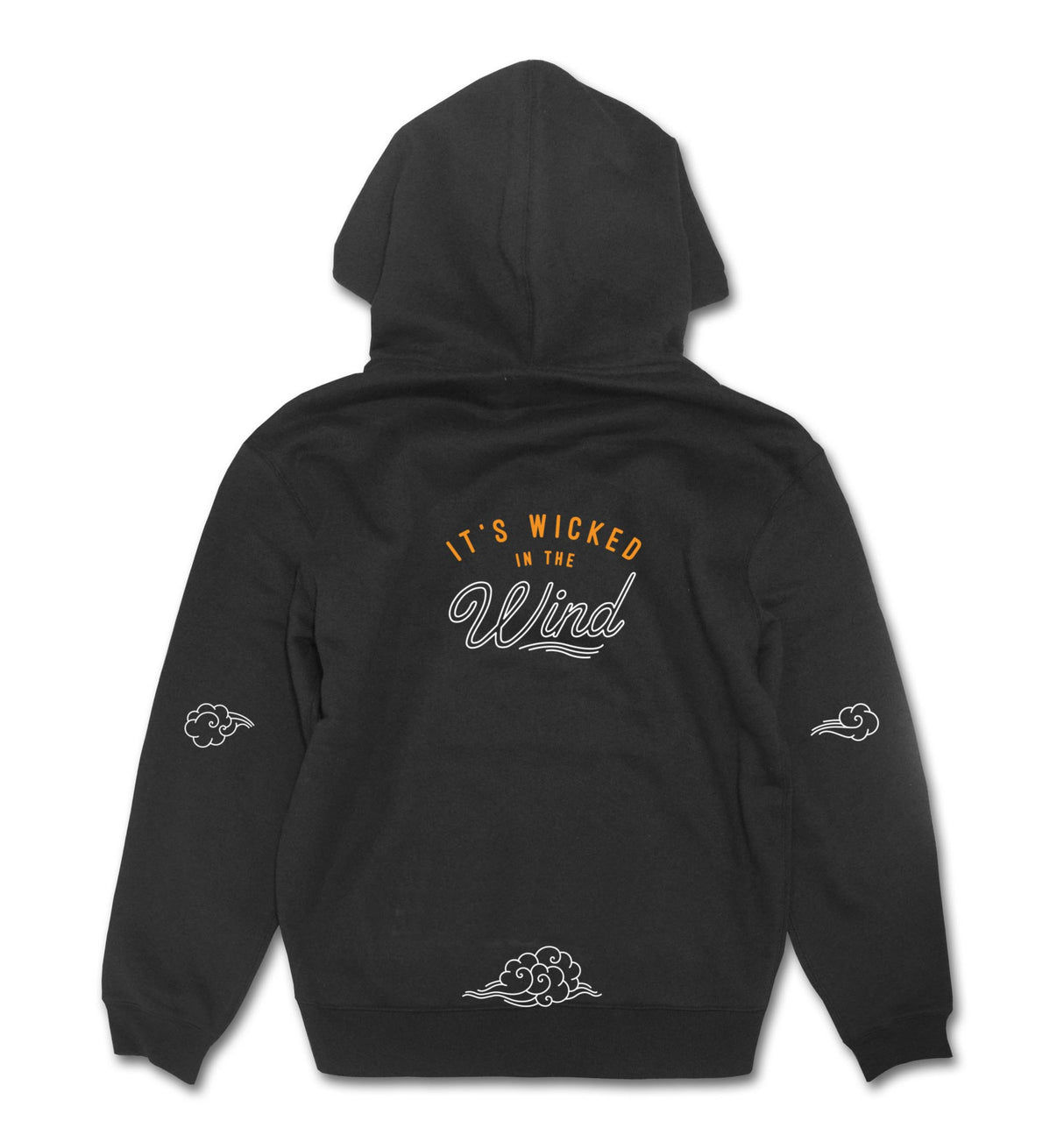<Ab 008>Fungolia fleece Hoodie - Monkey Wicked in the Wind (Black)