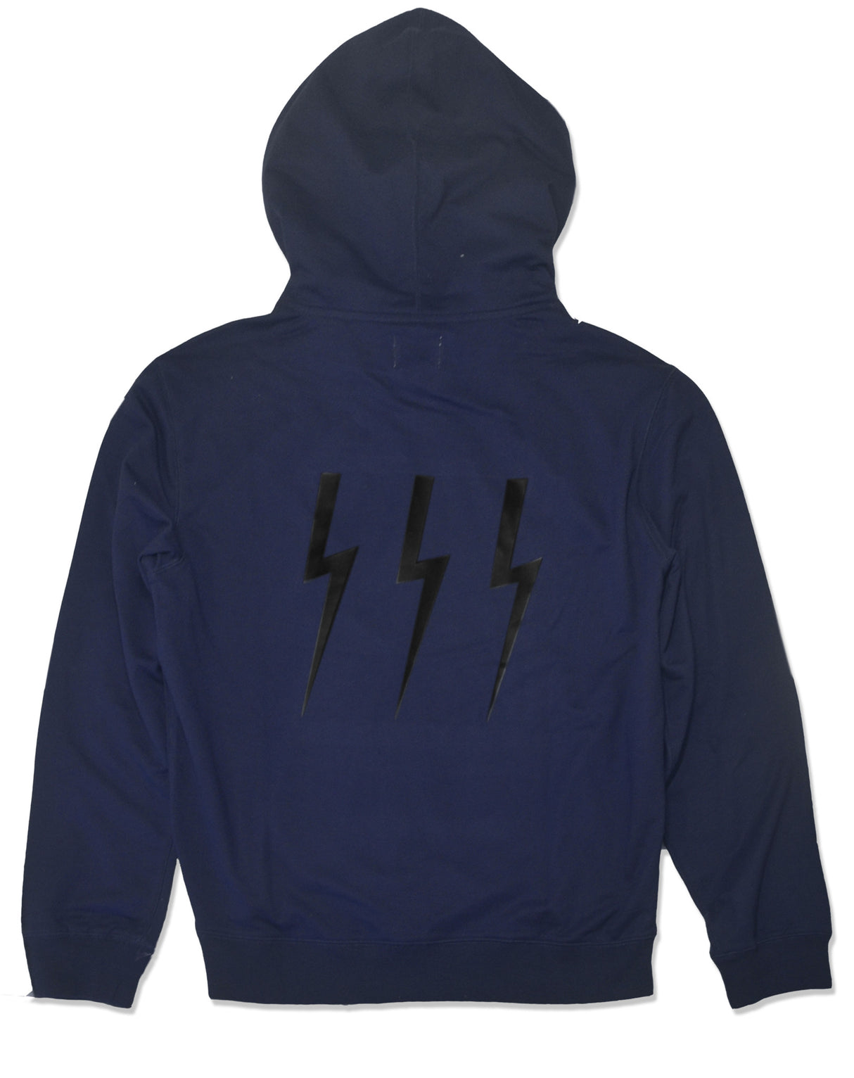 <ab 19>Fungolia Non-fleece Hoodie - Black Logo + Big thunder (Navy)