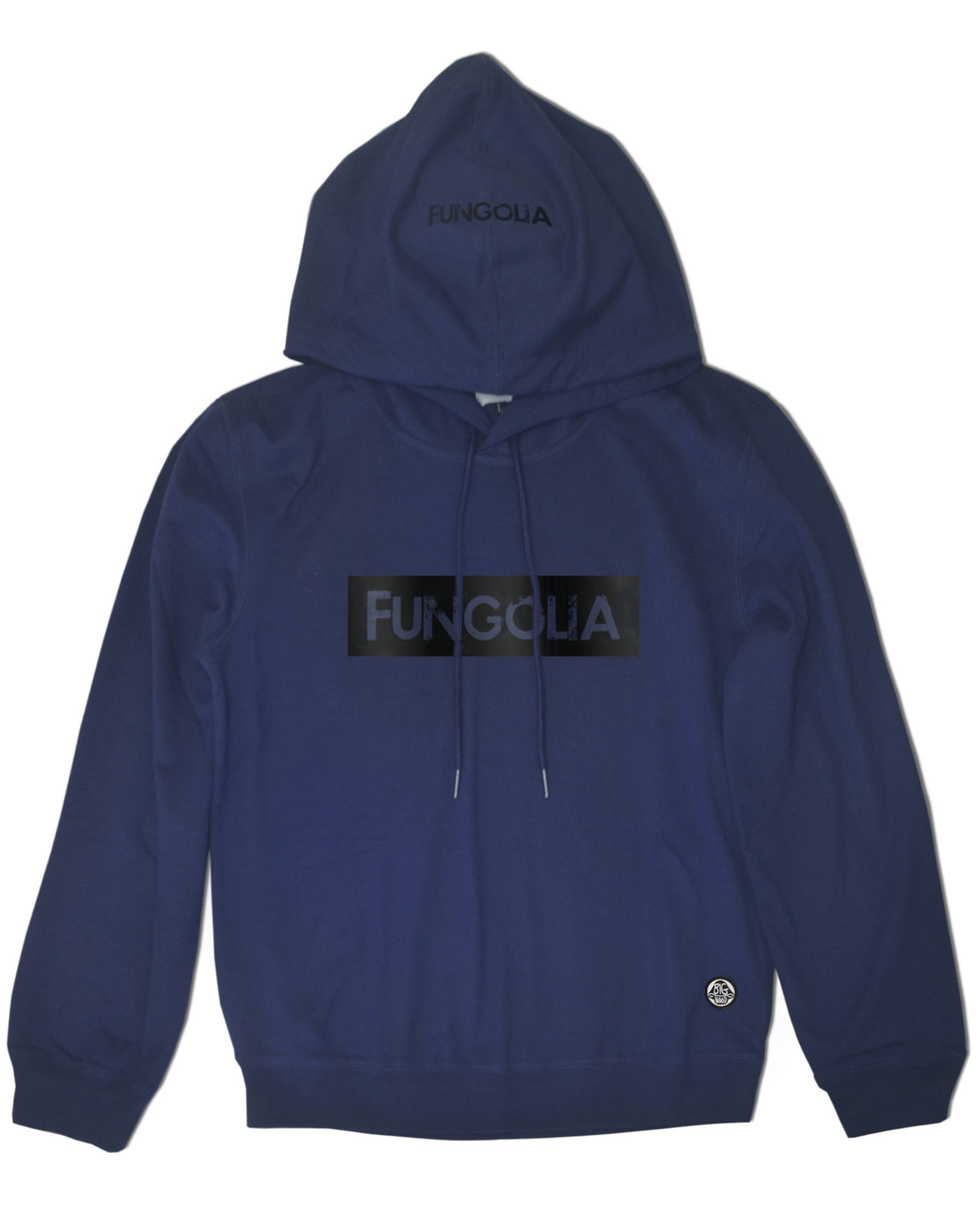 <ab 19>Fungolia Non-fleece Hoodie - Black Logo + Big thunder (Navy)