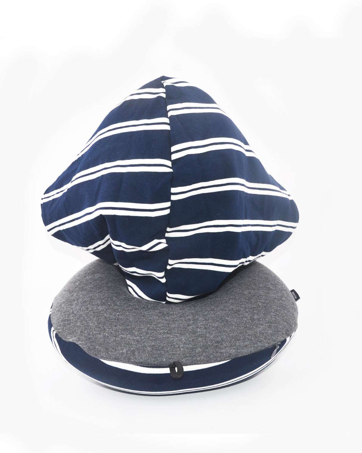 <A 000a63>Stripe Hoodie Pillow - Navy/White Stripe