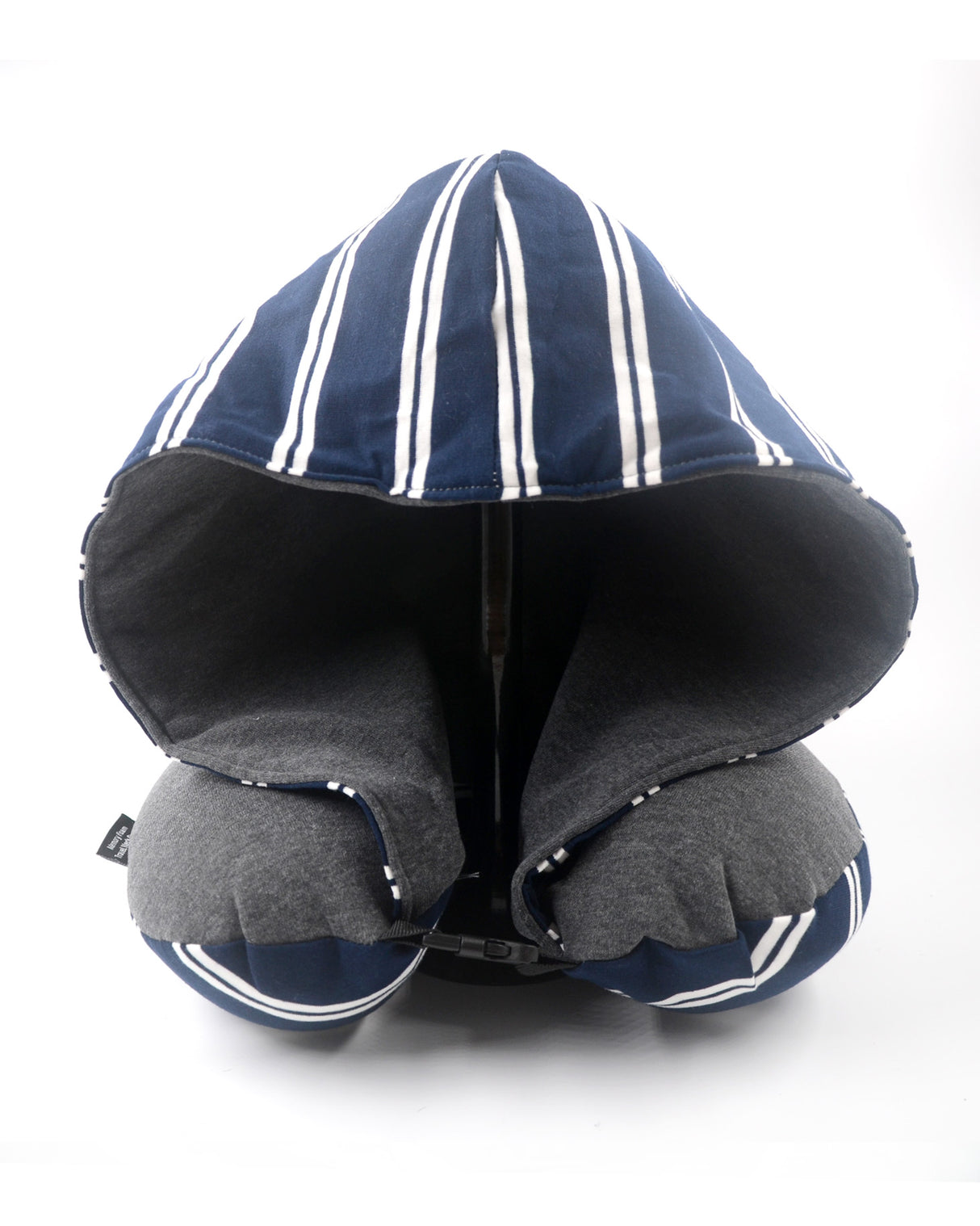 <A 000a63>Stripe Hoodie Pillow - Navy/White Stripe