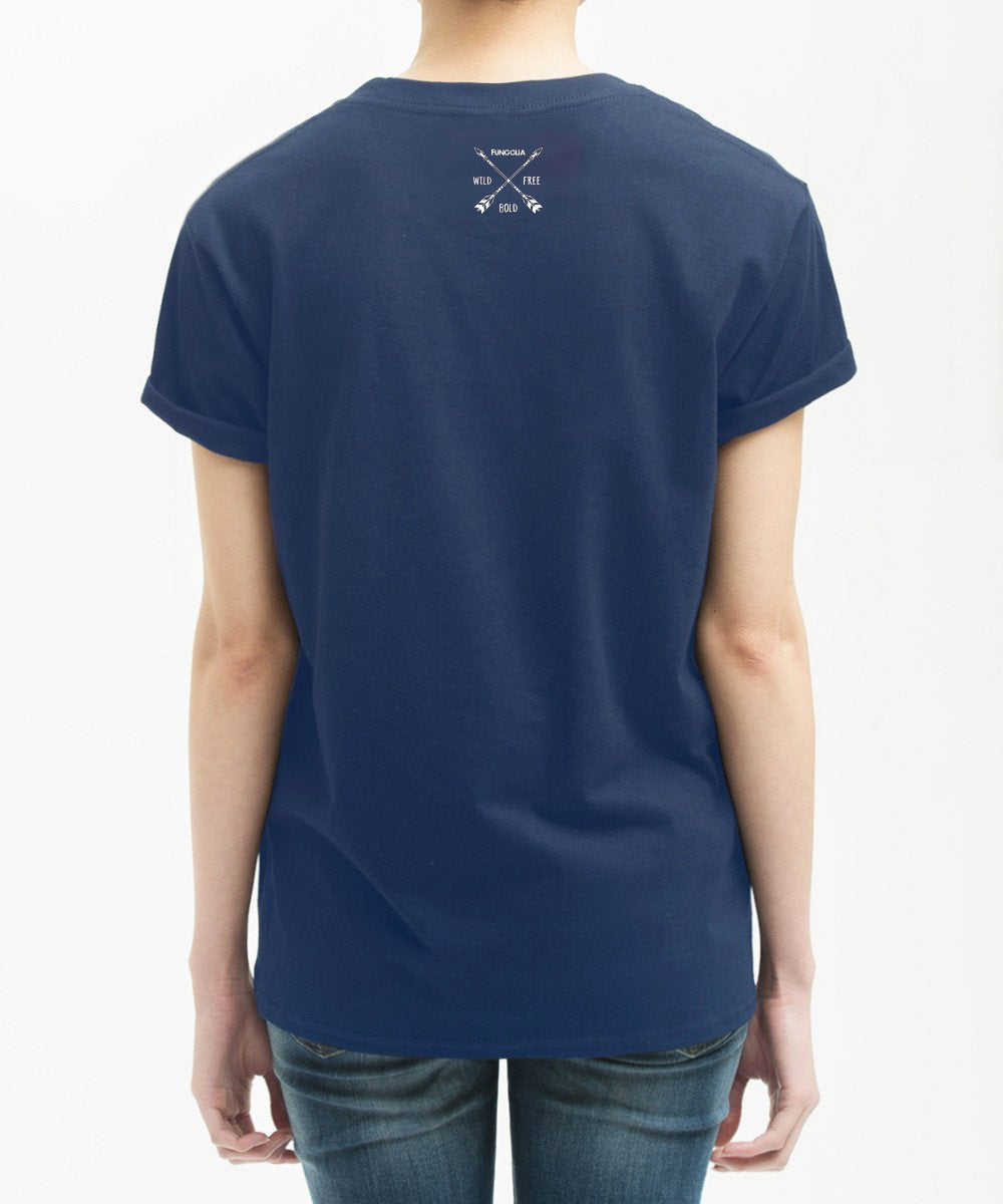 <A 073>Fungolia 2nd Anniversary Special Edition Gold Feather Tee (Navy)