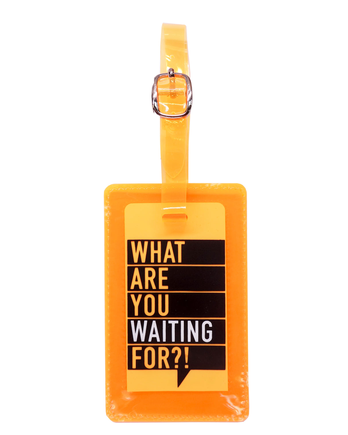 <A 000a001a99b4> Fungolia Premium PVC Neon Luggage Tag - What are you waiting for?