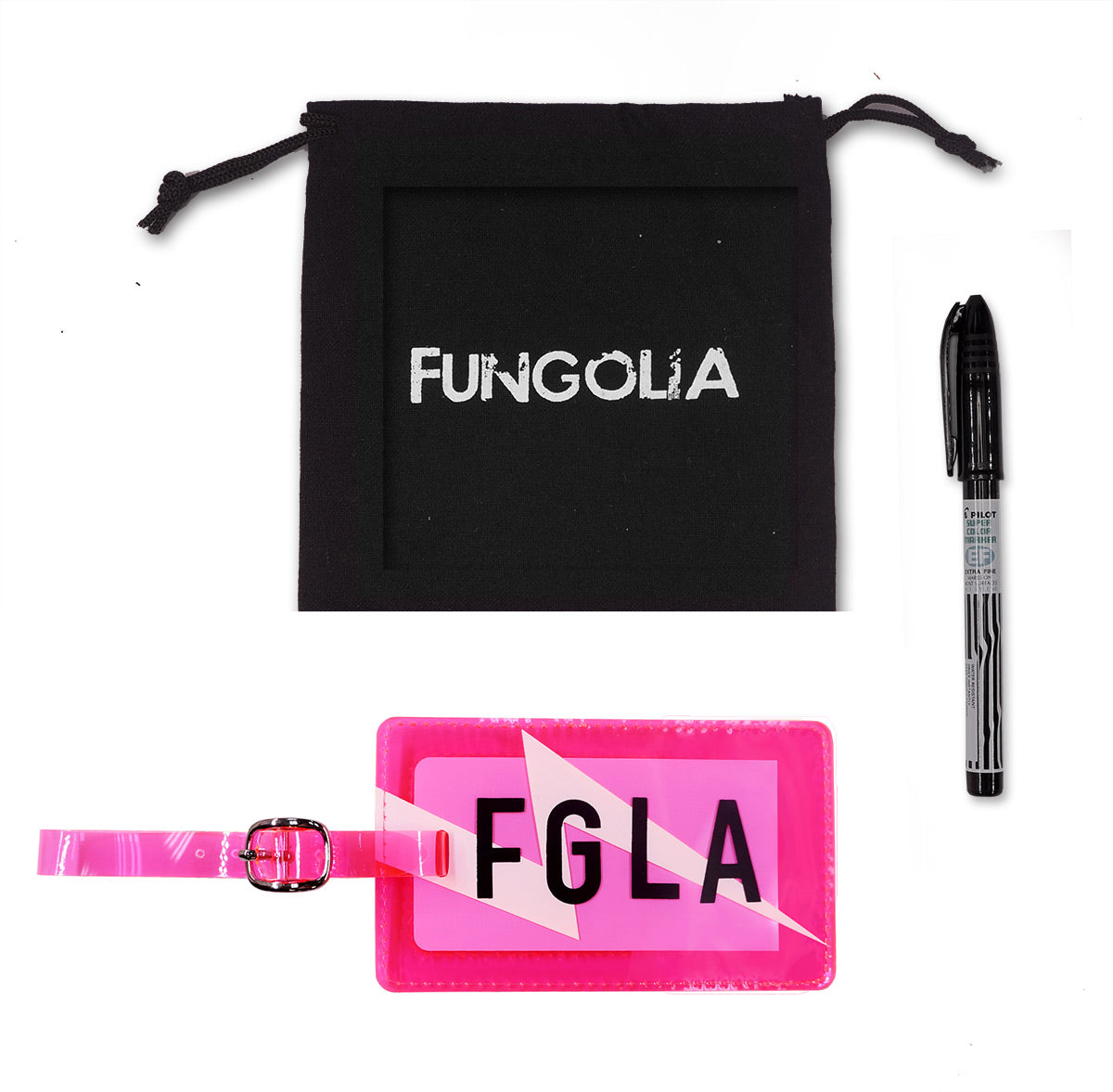 <A 000a001a99b2> Fungolia Premium PVC Neon Luggage Tag - FGLA