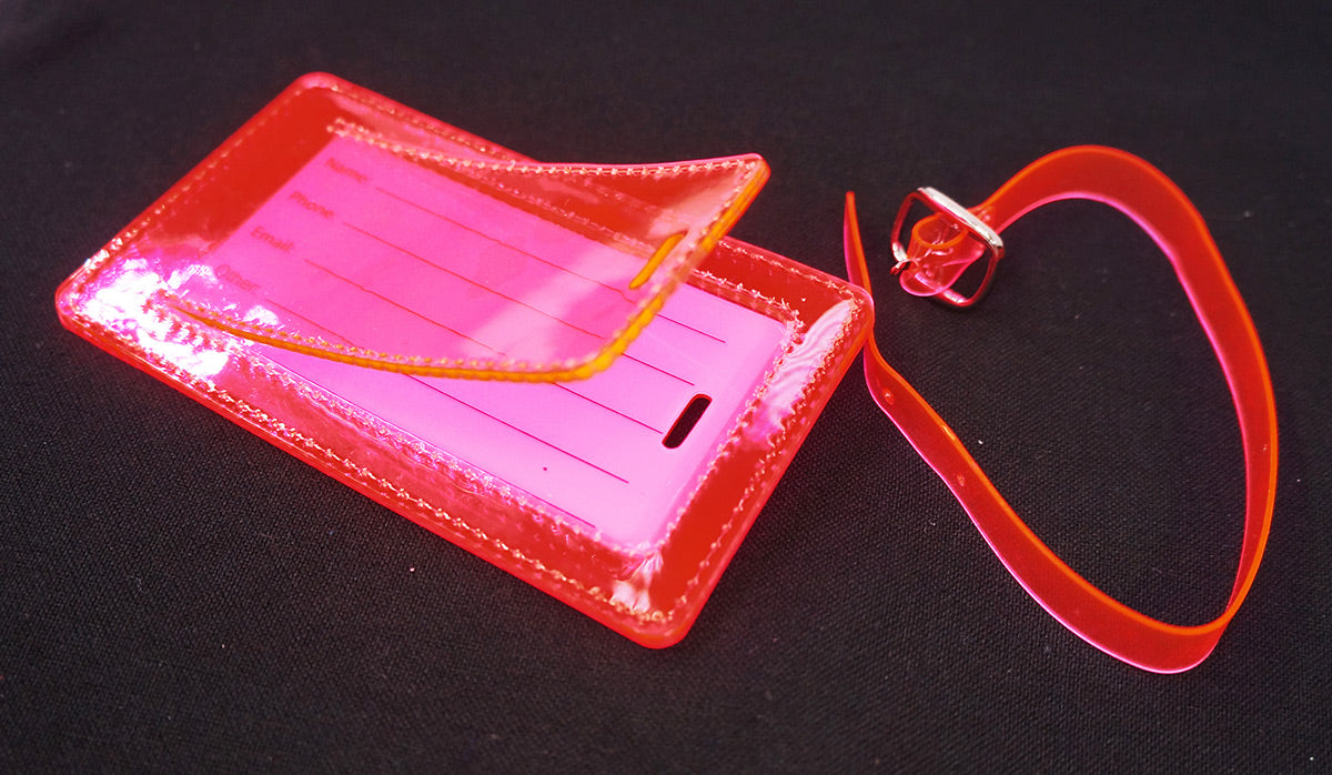 <A 000a001a99b4> Fungolia Premium PVC Neon Luggage Tag - What are you waiting for?