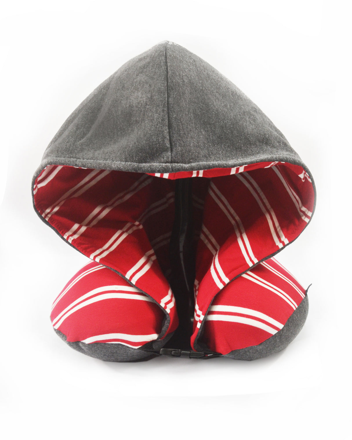 <A 000a60>Stripe Hoodie Pillow - Red/White Stripe