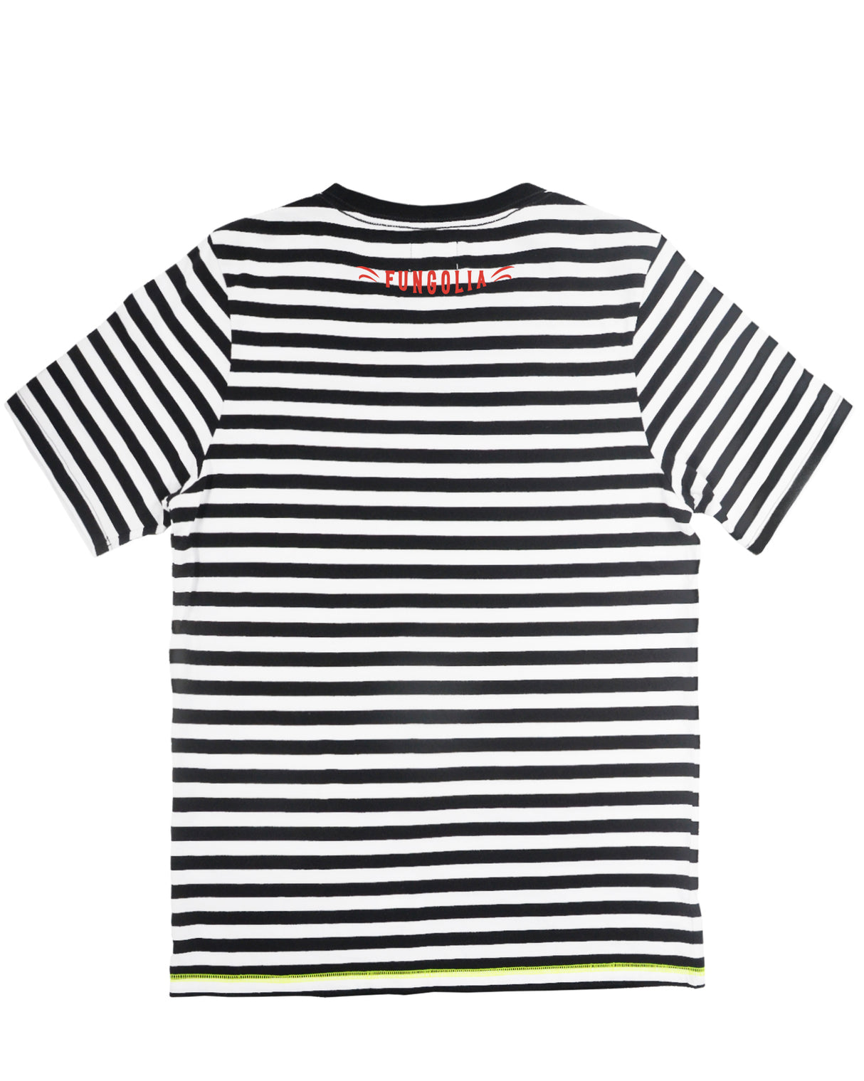 <A 080>Black/White Stripe Tee-TA Skull badge