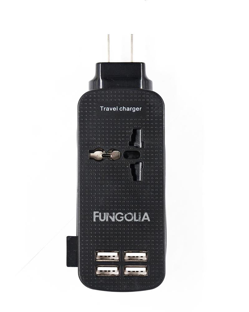 <A 000a001m09c> Fungolia Ultimate Charging Kit - Black (Pouch+Adaptor+Extension Cord Charger)
