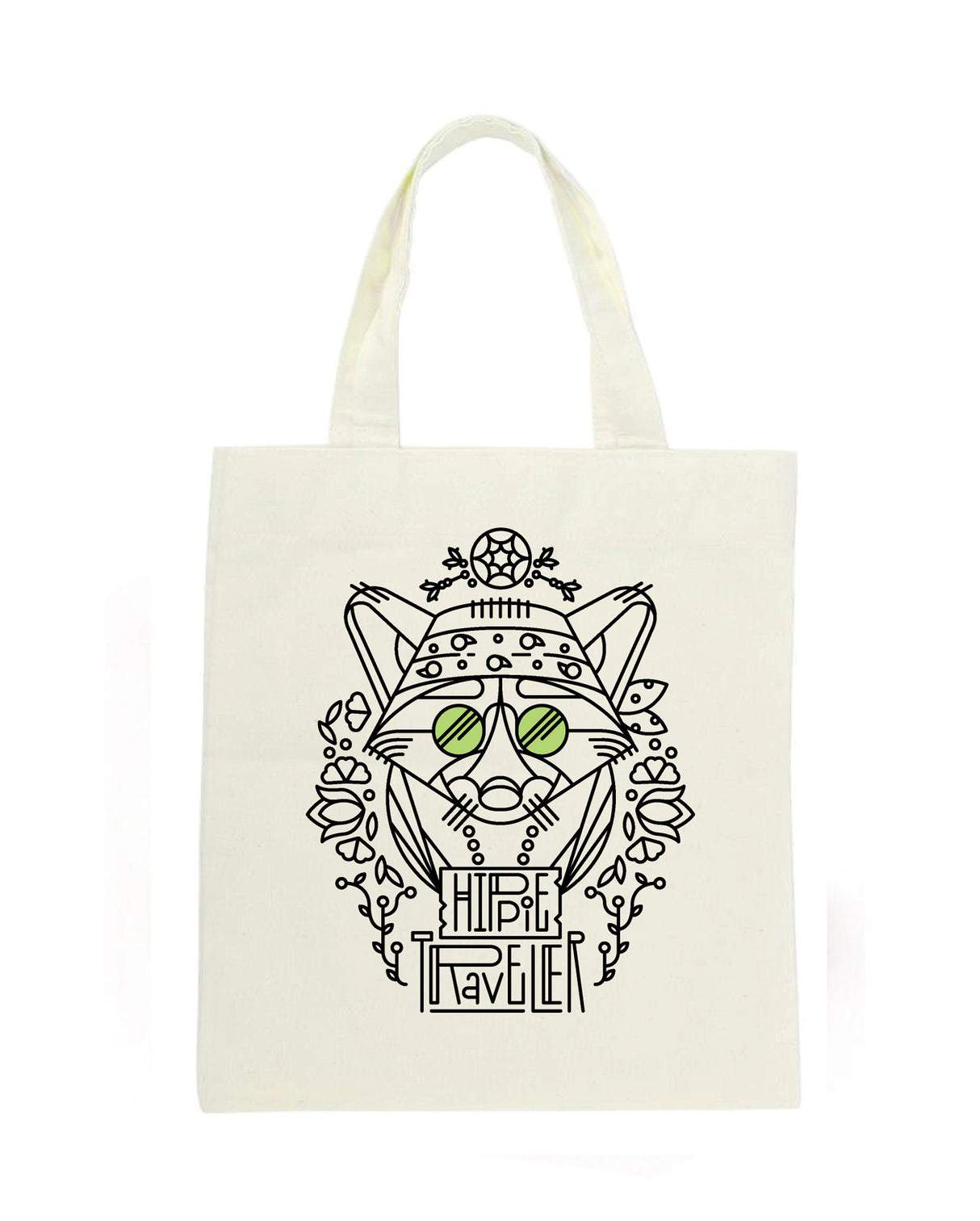 <ca09> Fungolia Tote Bag - Hippie Traveler Fox