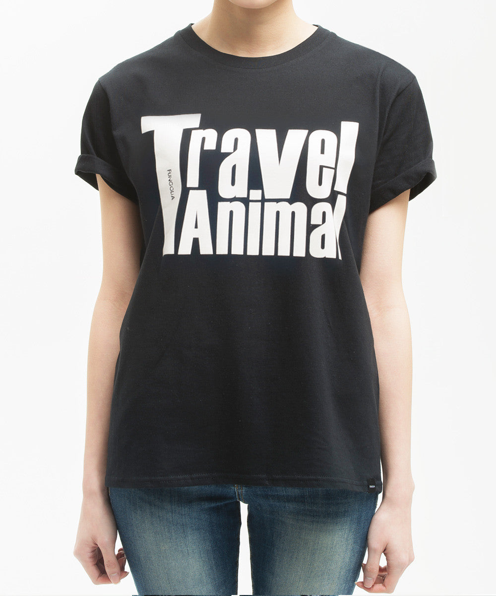 <T007> Travel Animal Tee (Black)