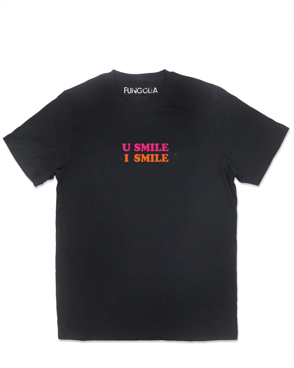 <A 071>"You smile, I smile" Tee (Black)