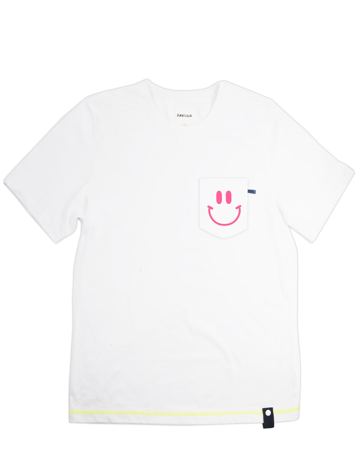 <A 058>Muse Pocket Tee - White (Smiley Face)