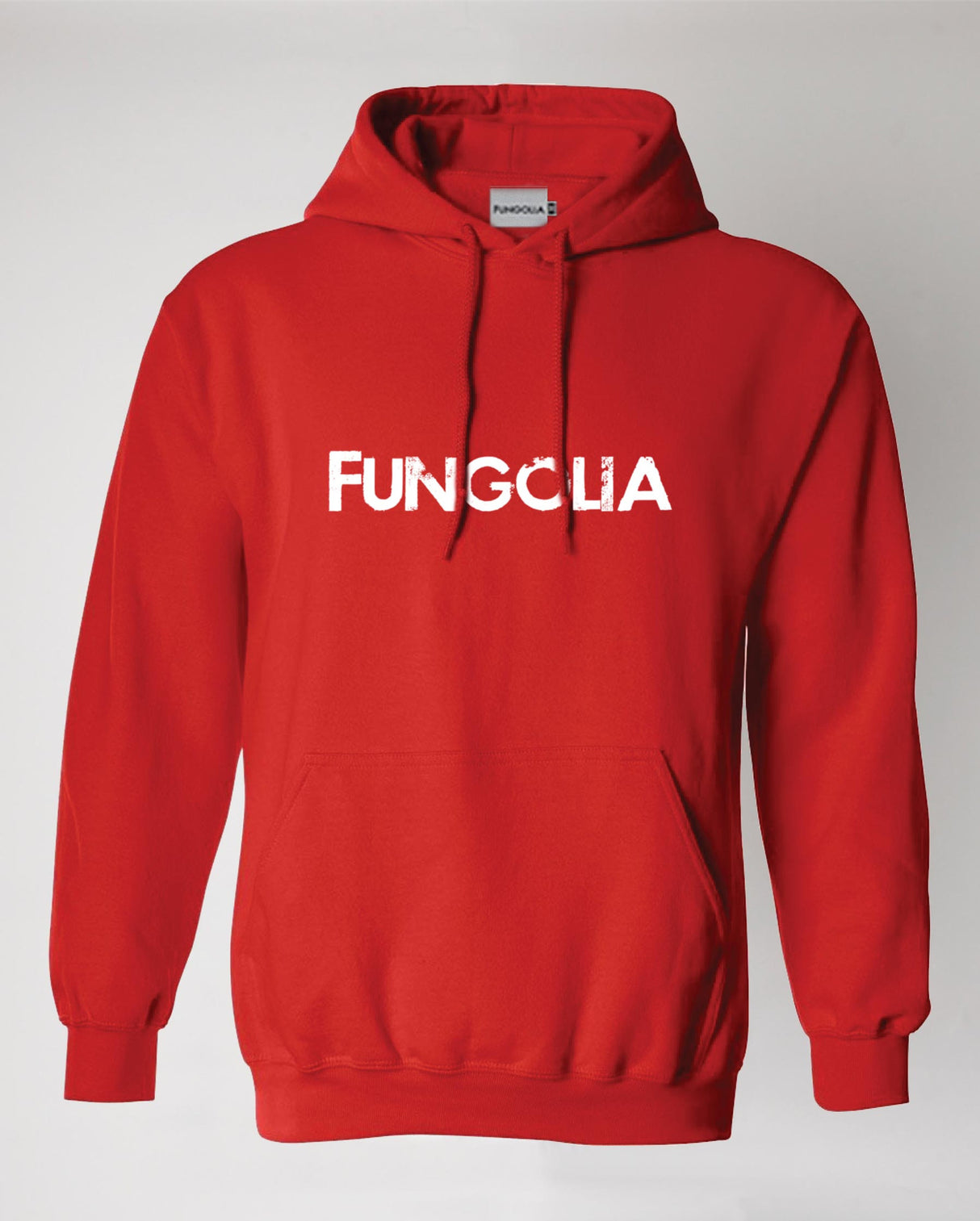 <V001> Fungolia White Logo on Red Hoodie