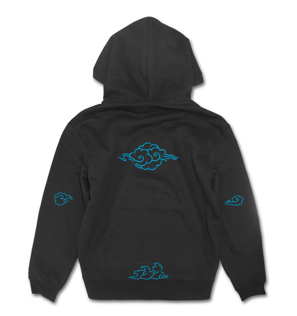 <Ab 007>Fungolia fleece Hoodie - Its Wicked in the Wind (Black)