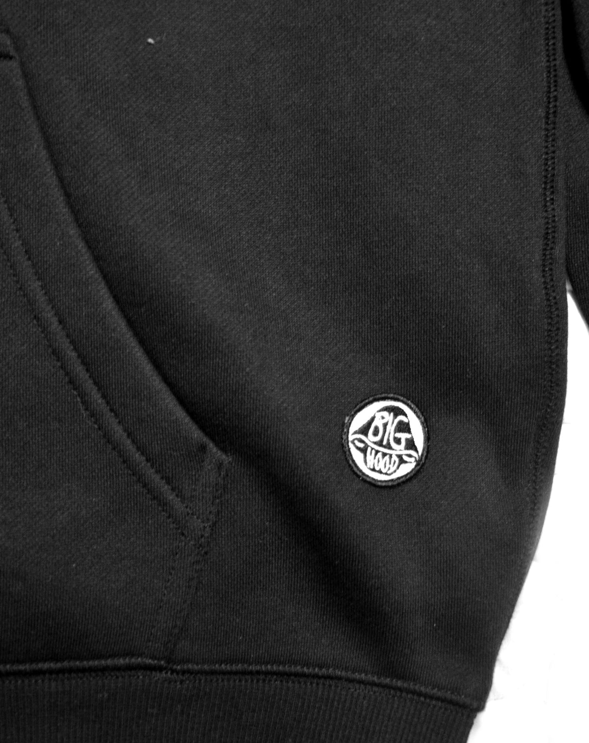 <Ab 24> Fungolia Fleece Zip Up Hoodie - Plain (Black)