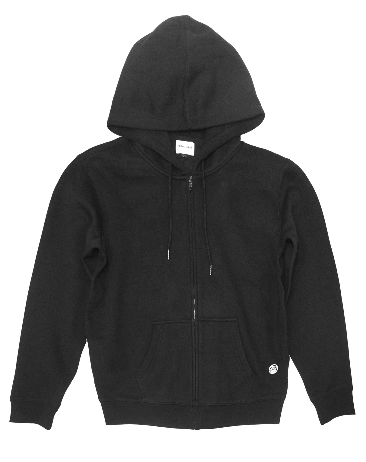 <Ab 24> Fungolia Fleece Zip Up Hoodie - Plain (Black)