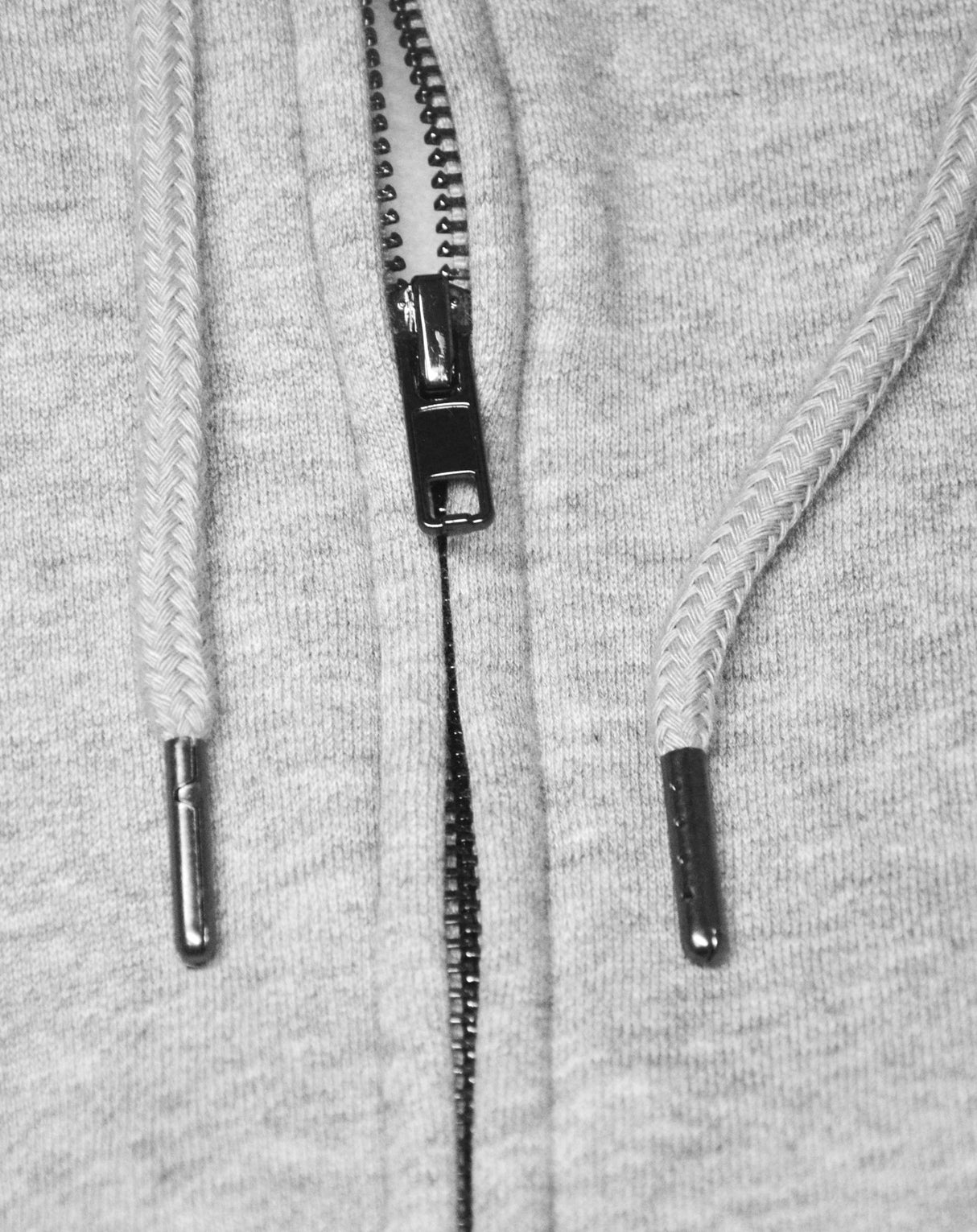 <Ab 16> Fungolia Fleece Zip Up Hoodie - Vertical Logo (Grey)