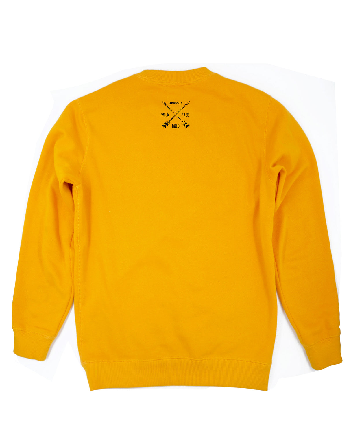 <A 001a95> Fungolia Fleece Crew neck Sweatshirt - WBF feather (Mustard Yellow)