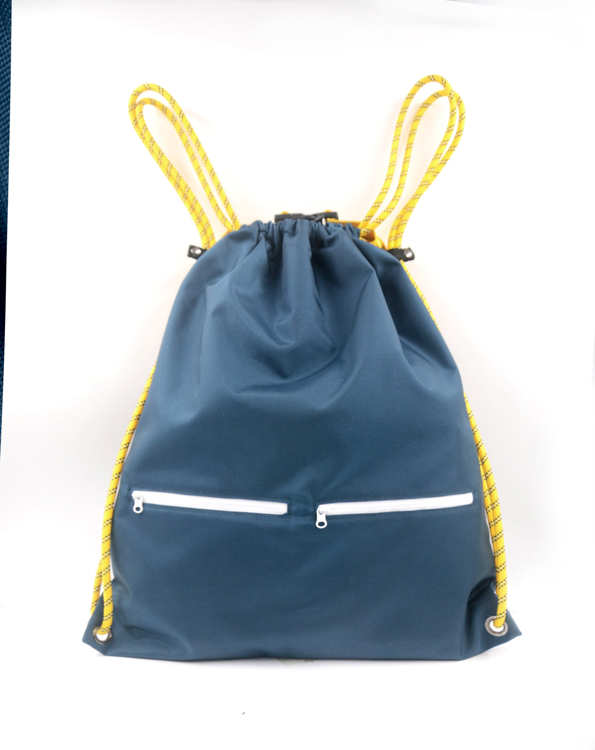 <A 000a54> Fungolia Premium drawstring backpack (Navy/Yellow)