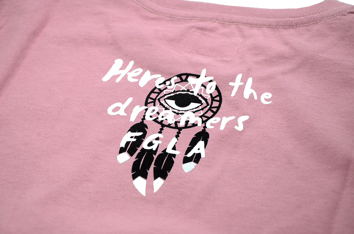 <A 001a18>Dream Catcher - Garment Dyed Tee (Dusty Pink)
