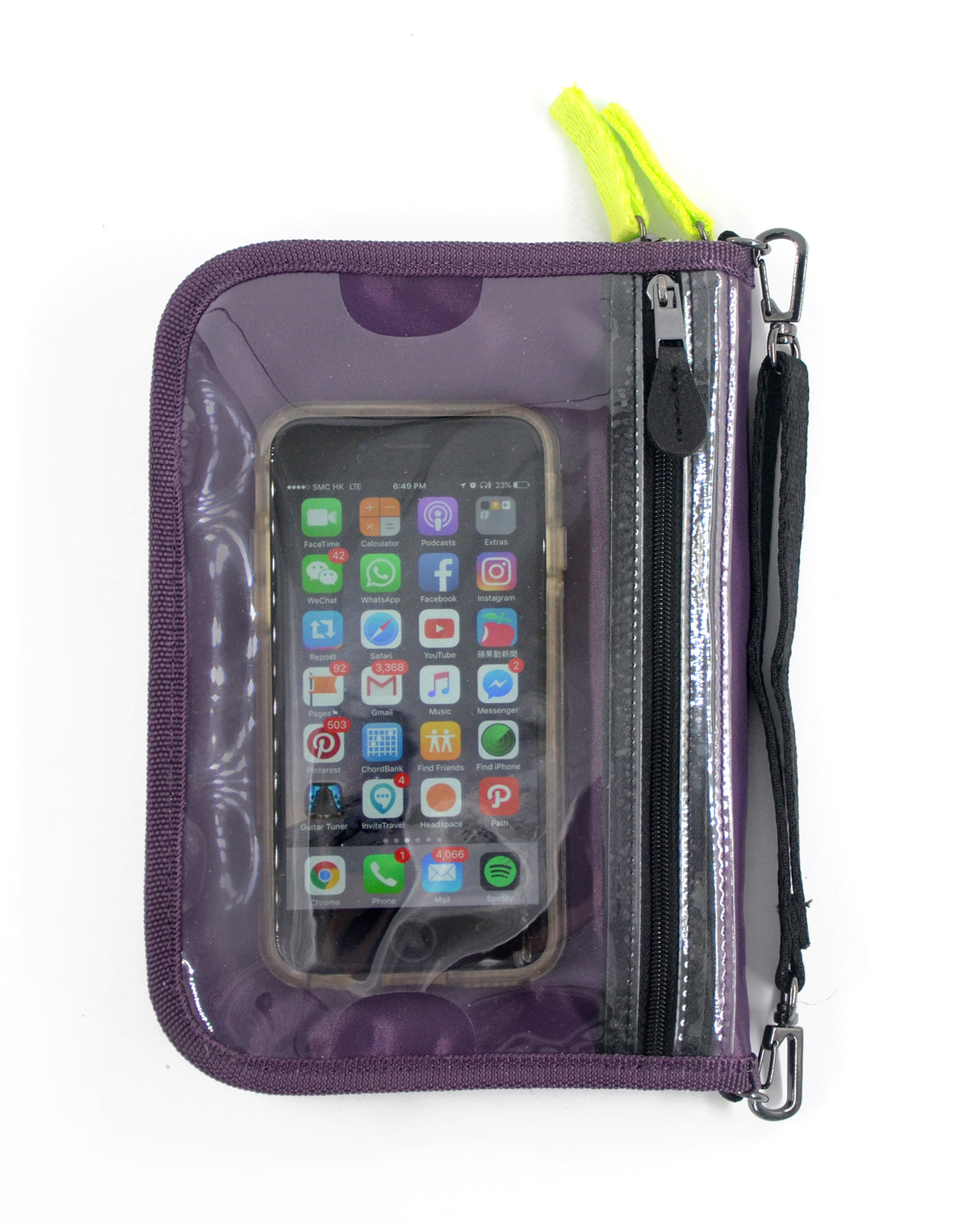 <A 001g> Fungolia MA1 Passport Holder (Purple/Neon Yellow)