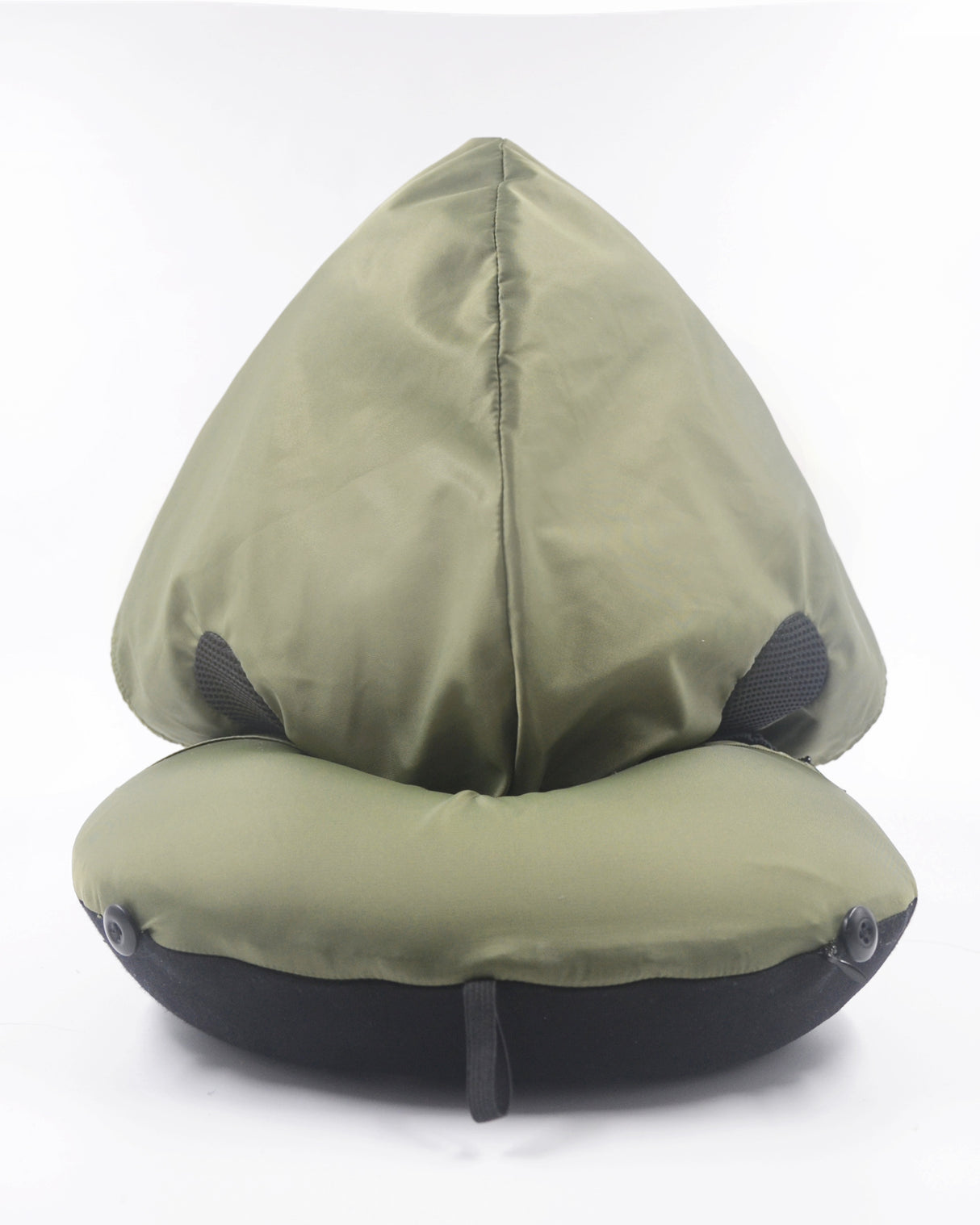 <A 000a001z9b> Fungolia MA-1 Memory Foam Travel Hoodie Pillow (green)