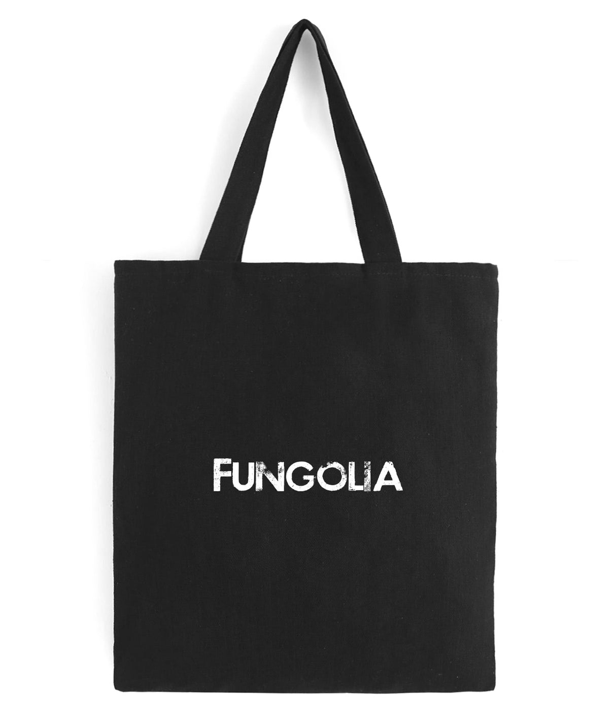 <A 000a001z3> Fungolia WBF Feathers cotton canvas tote bag (black)