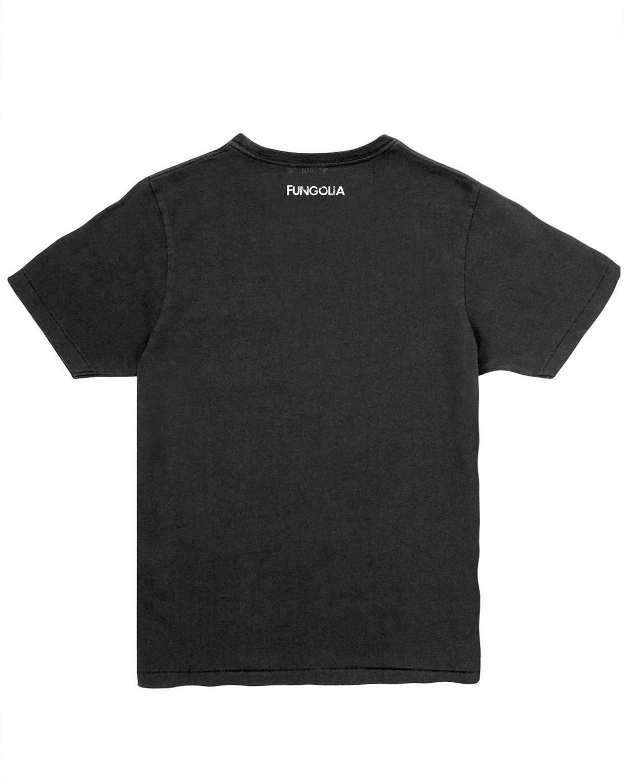 <A 000a003ab> Fungolia 4th Anniversary Large Feather Tee - Pale Pink & Green & Silver (Black)