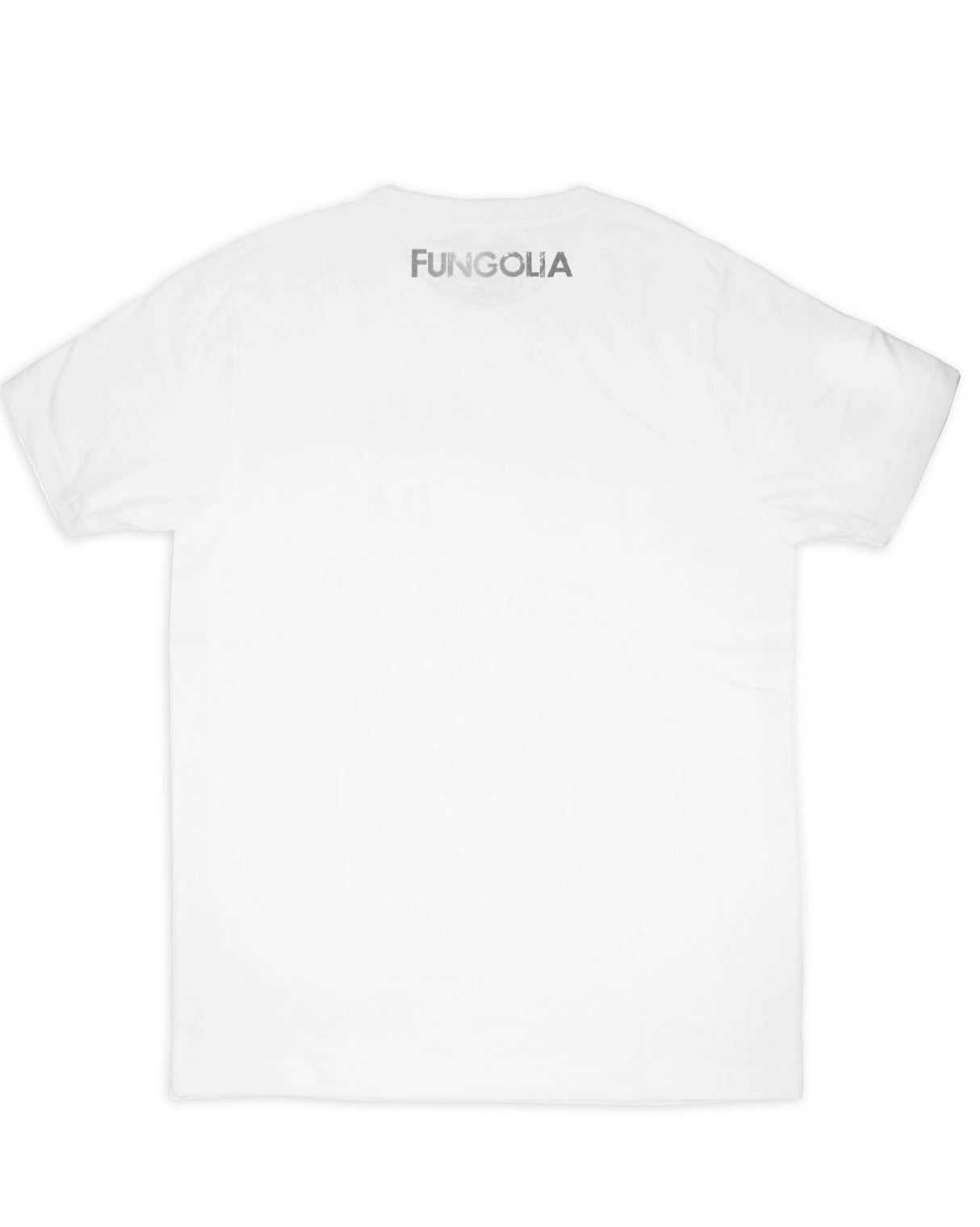 <A 000a003ac> Small Teal/Silver Feathers Tee (White)