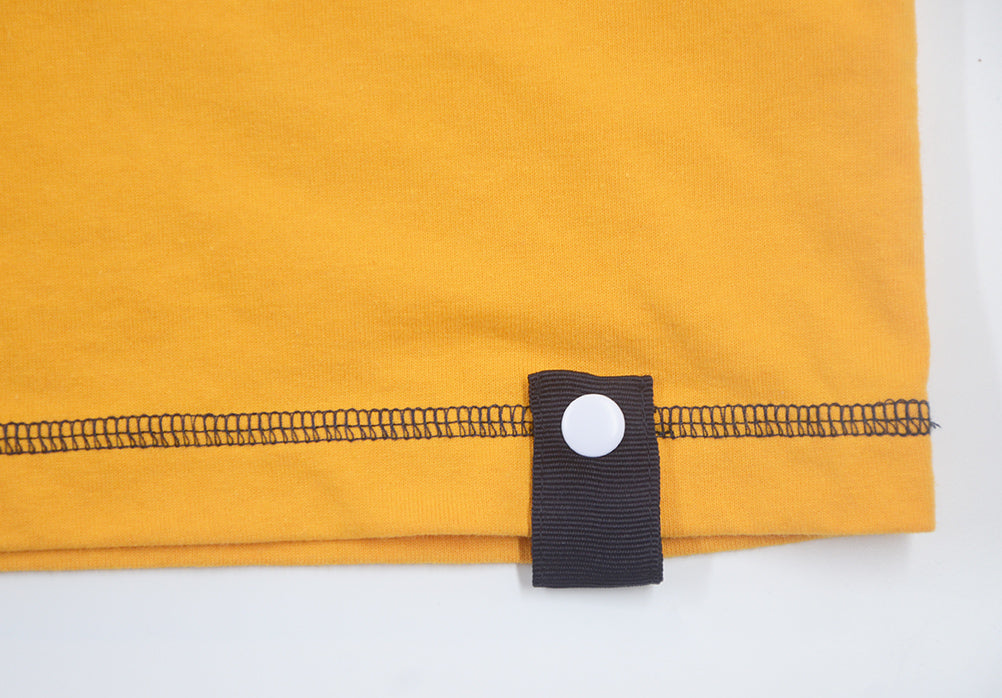 <A 057>Muse Pocket Tee - Mustard Yellow (Smiley Face)