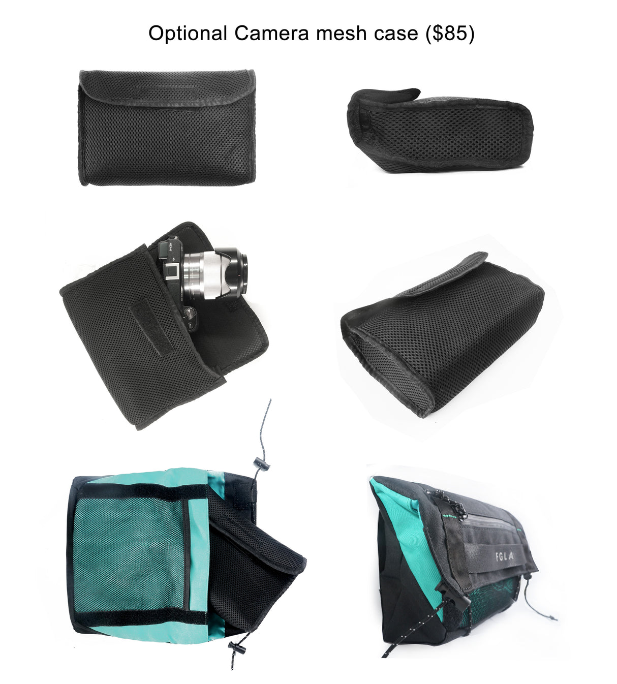 <A 000a001v3> Fungolia multi-purpose pouch (Black/Aqua green)