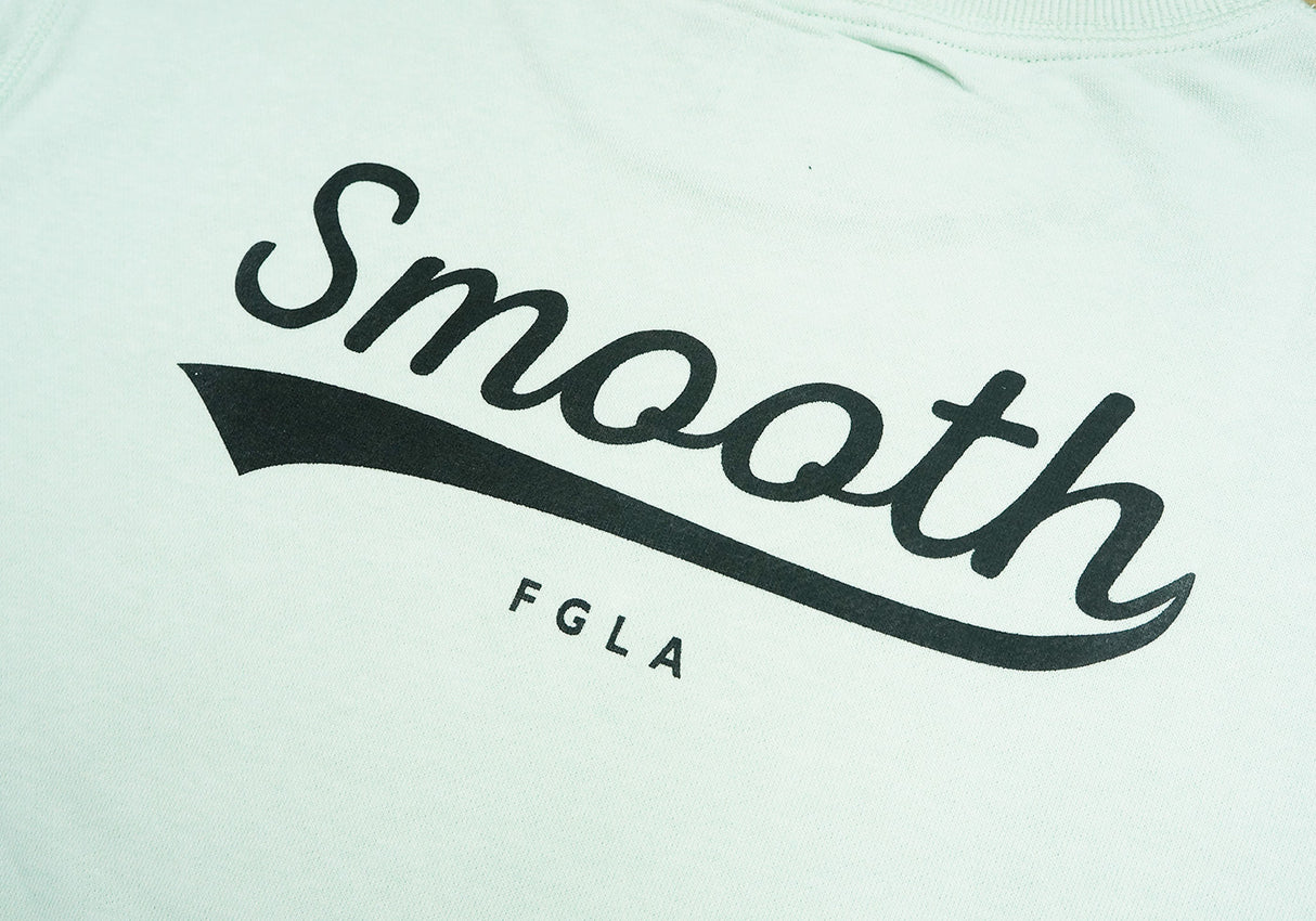 <A 000a001y6a10> Fungolia French Terry Crew Neck Sweatshirt - Cold Brew (Mint Green)