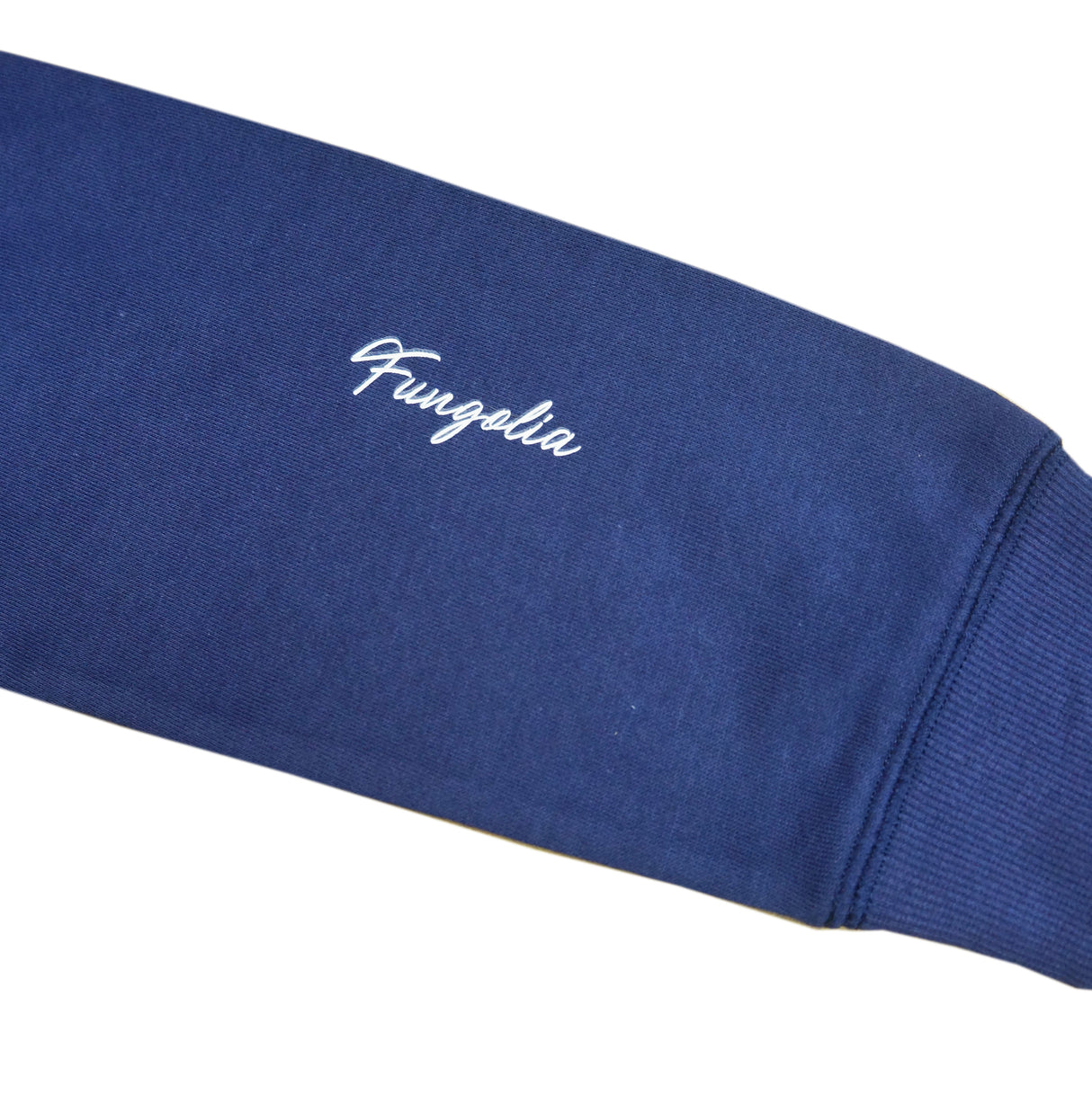 <A 000a001y6a08> Fungolia French Terry Crew Neck Sweatshirt - Jump Higher (Navy Blue)