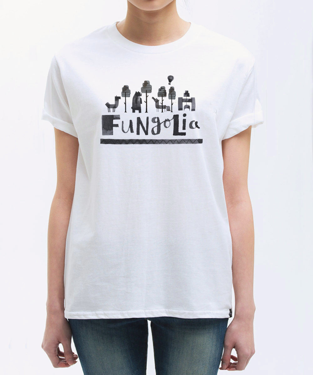 <P001>Fungolia Destinations Tee - Fungolia Country by Andrew Fox