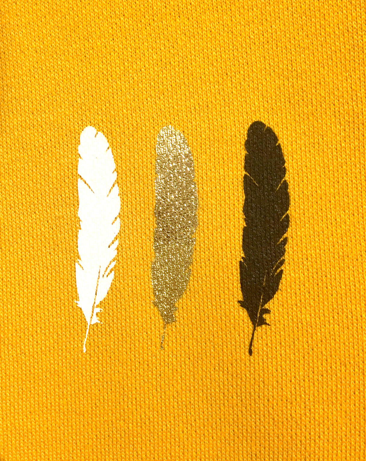 <A 001a95> Fungolia Fleece Crew neck Sweatshirt - WBF feather (Mustard Yellow)