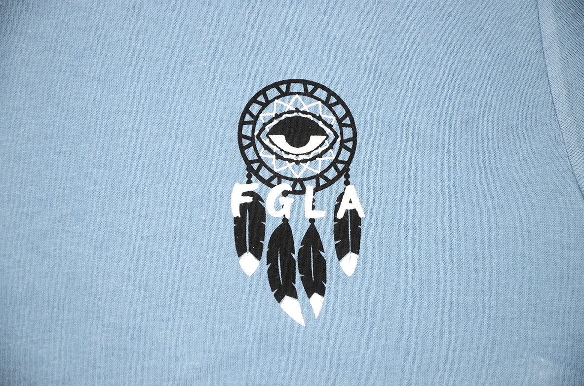 <A 001a19>Dream Catcher - Garment Dyed Tee (Blue)