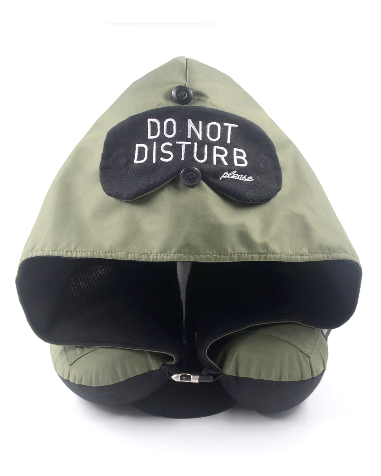 <A 000a001z9b> Fungolia MA-1 Memory Foam Travel Hoodie Pillow (green)