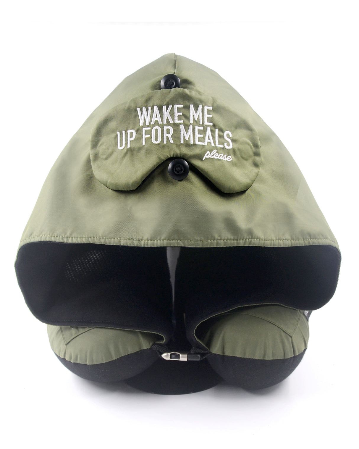 <A 000a001z9b> Fungolia MA-1 Memory Foam Travel Hoodie Pillow (green)
