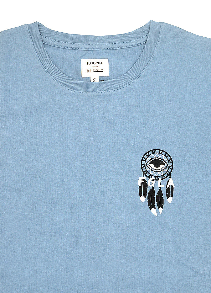<A 001a19>Dream Catcher - Garment Dyed Tee (Blue)