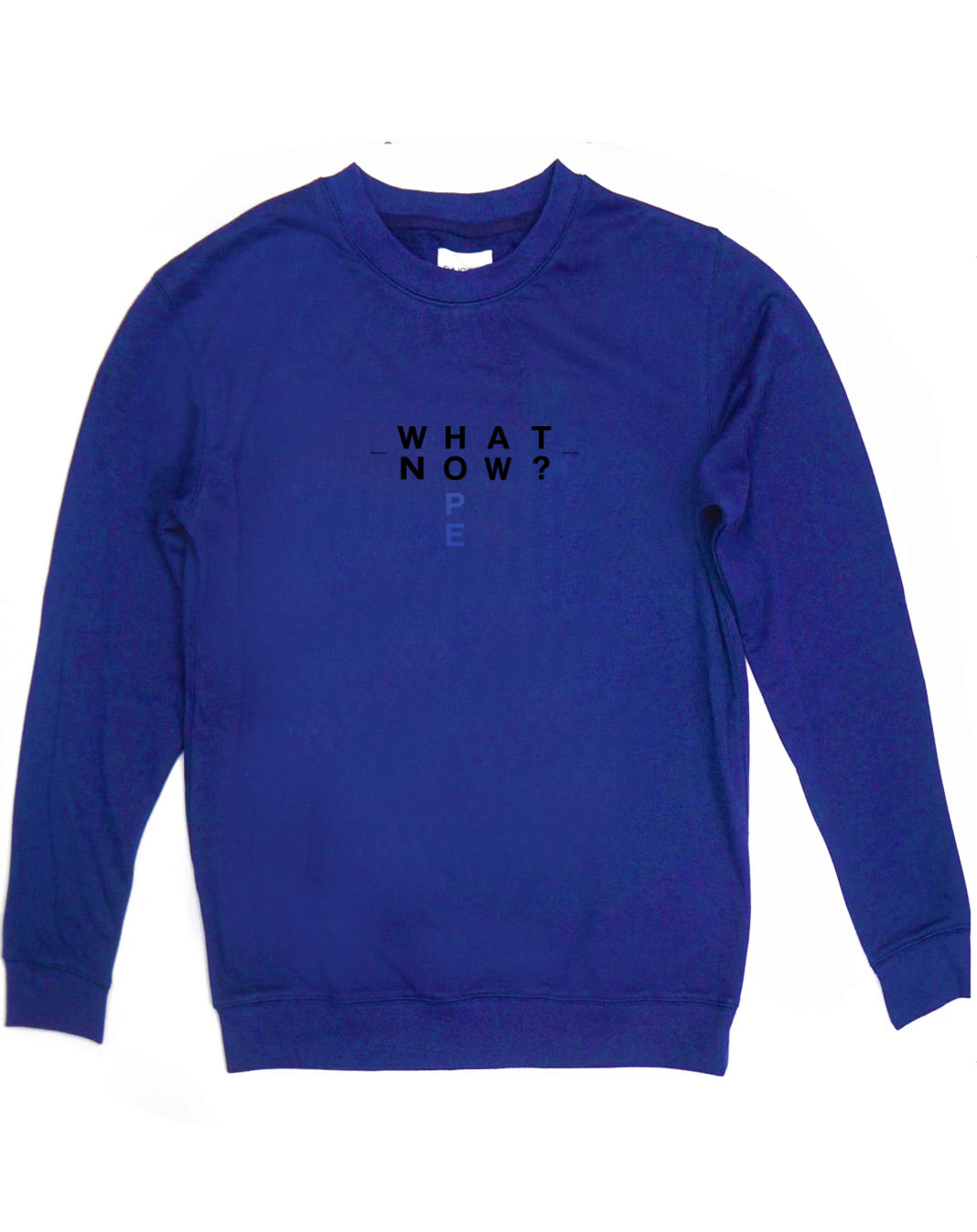 <A 000a001y6a11> Fungolia French Terry Crew Neck Sweatshirt - What Now? (Navy Blue)