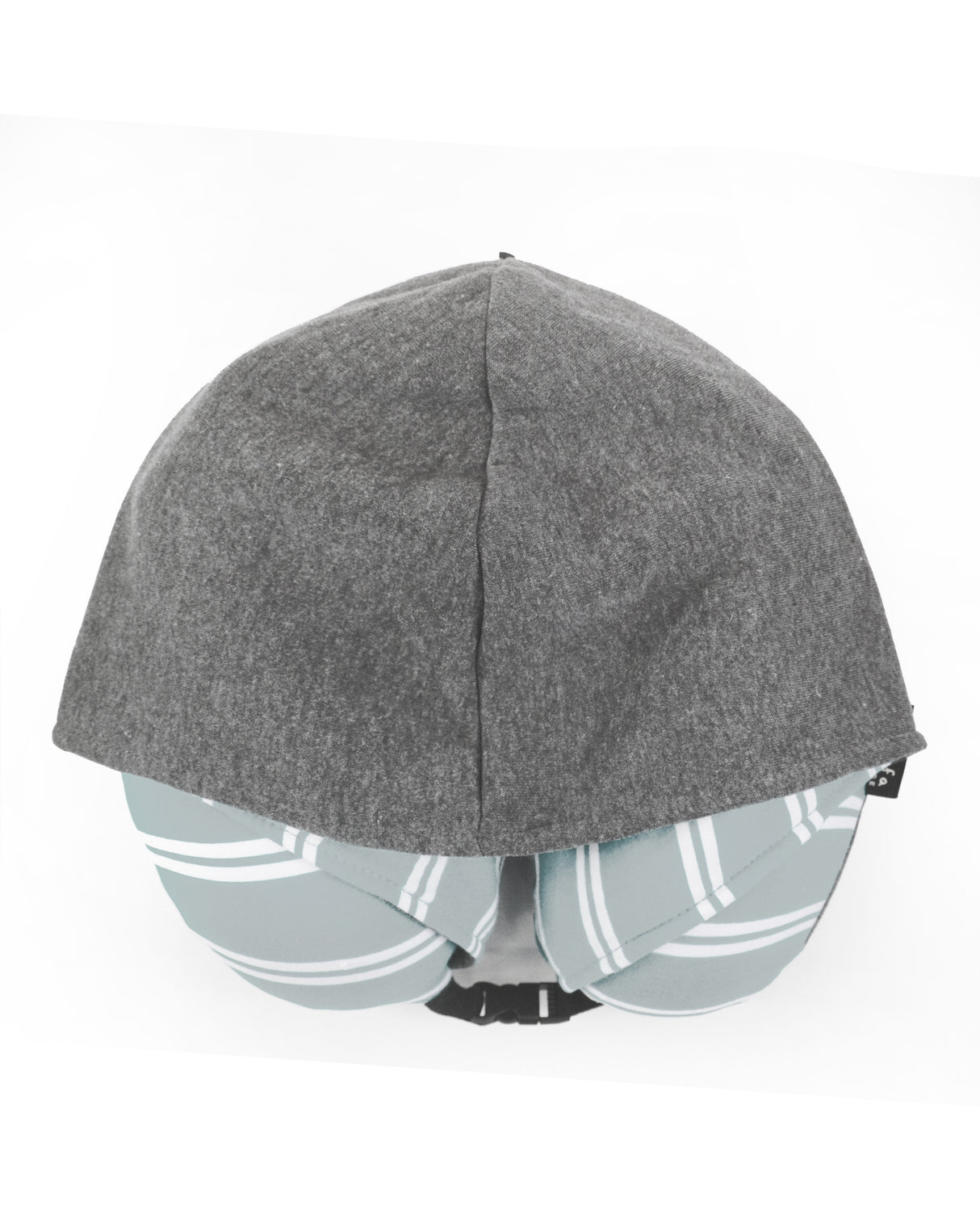 <A 000a61>Stripe Hoodie Pillow - Grey/White Stripe