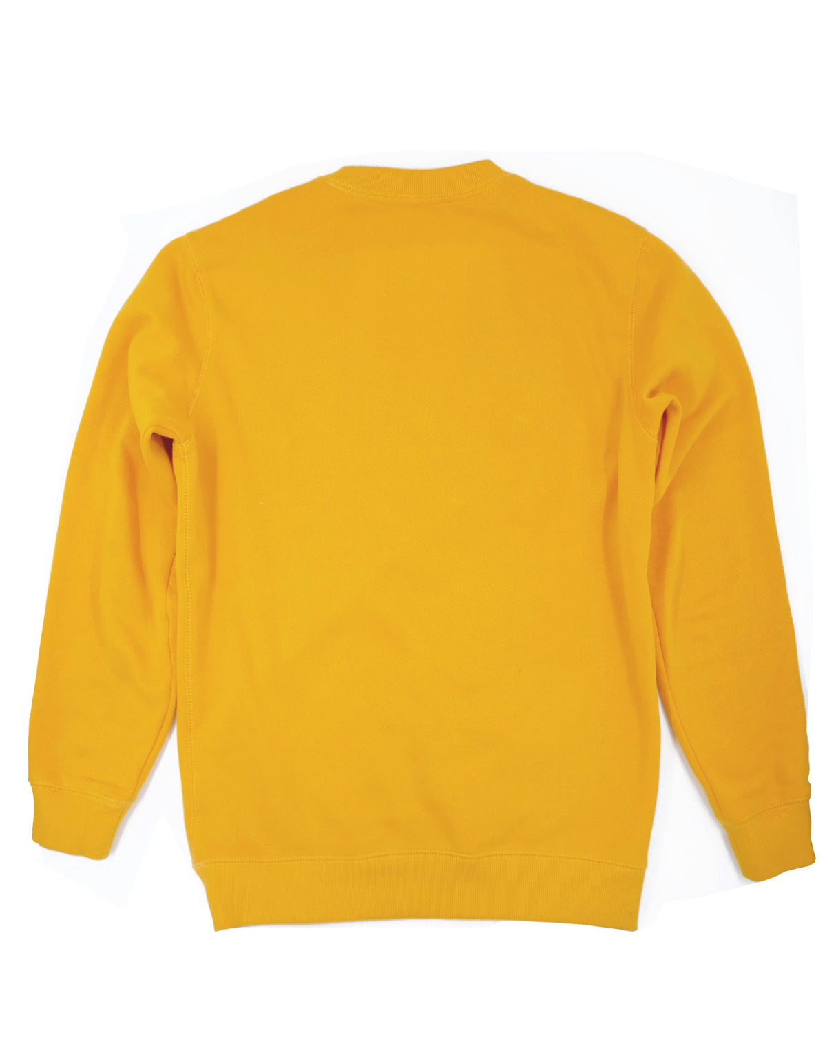 <A 000a001y6a05> Fungolia Fleece Crew Neck Sweatshirt - WBF Large Feathers (Mustard Yellow)