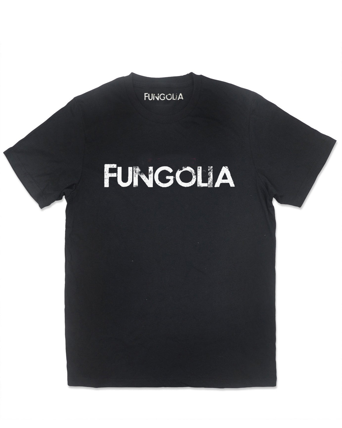 <A 001a10> Fungolia Logo Tee (White on Black)