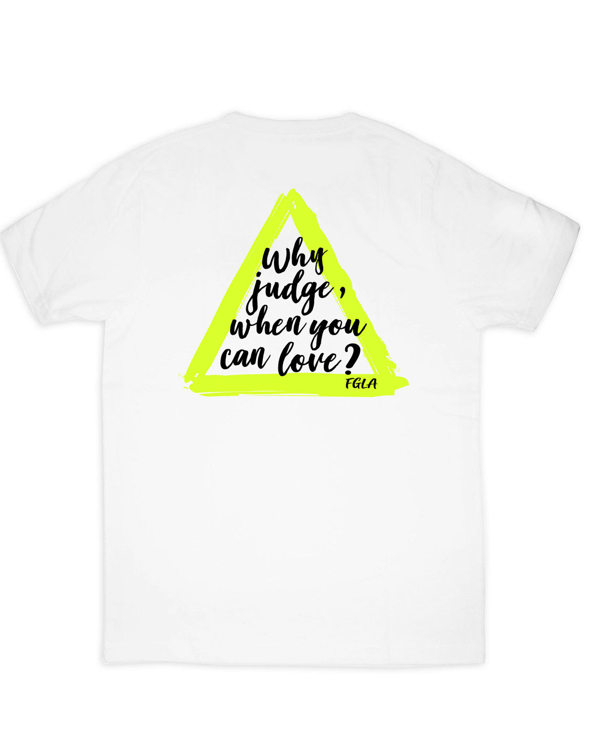 <A 000a002xa> Love, Don't Judge Tee - White