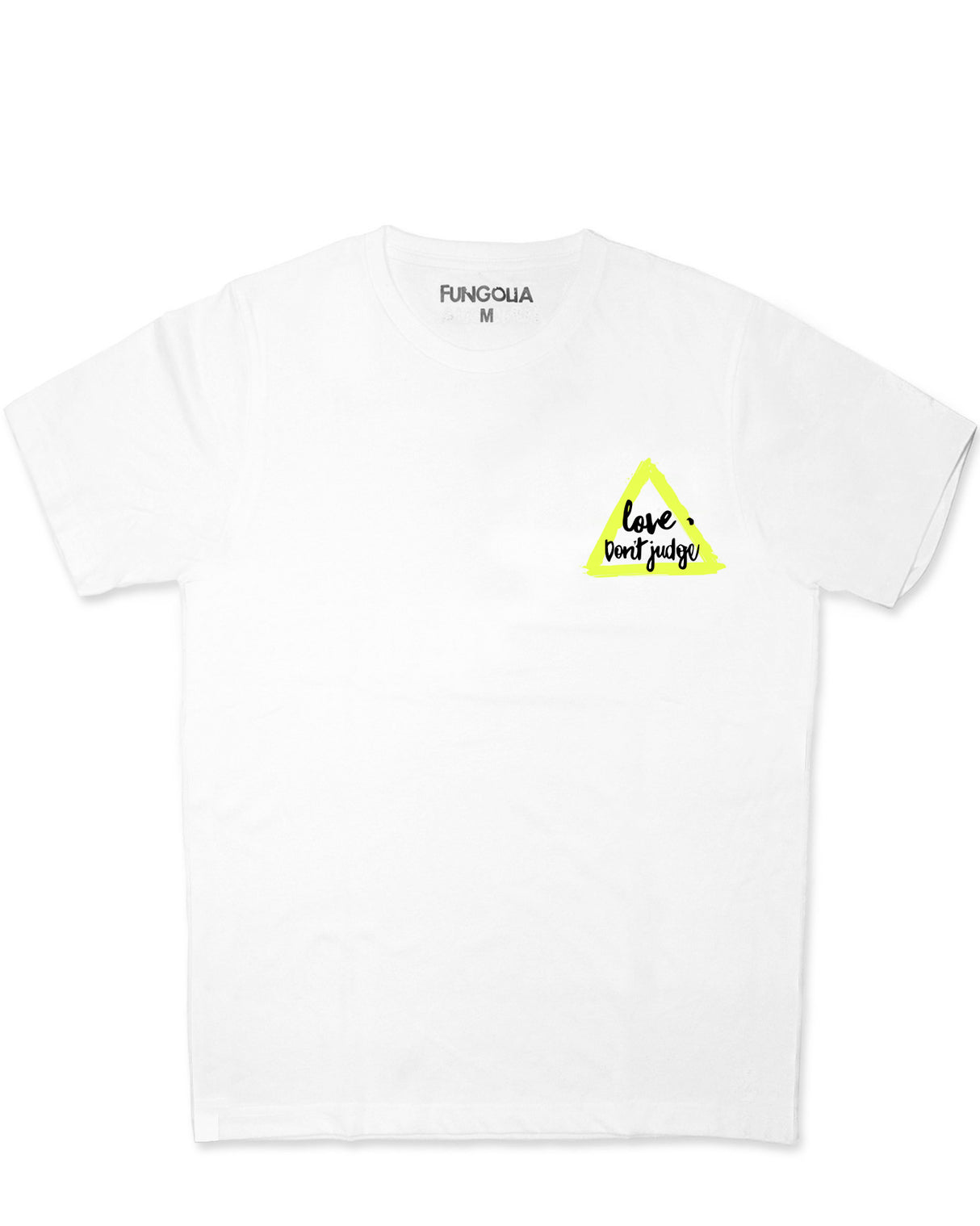 <A 000a002xa> Love, Don't Judge Tee - White