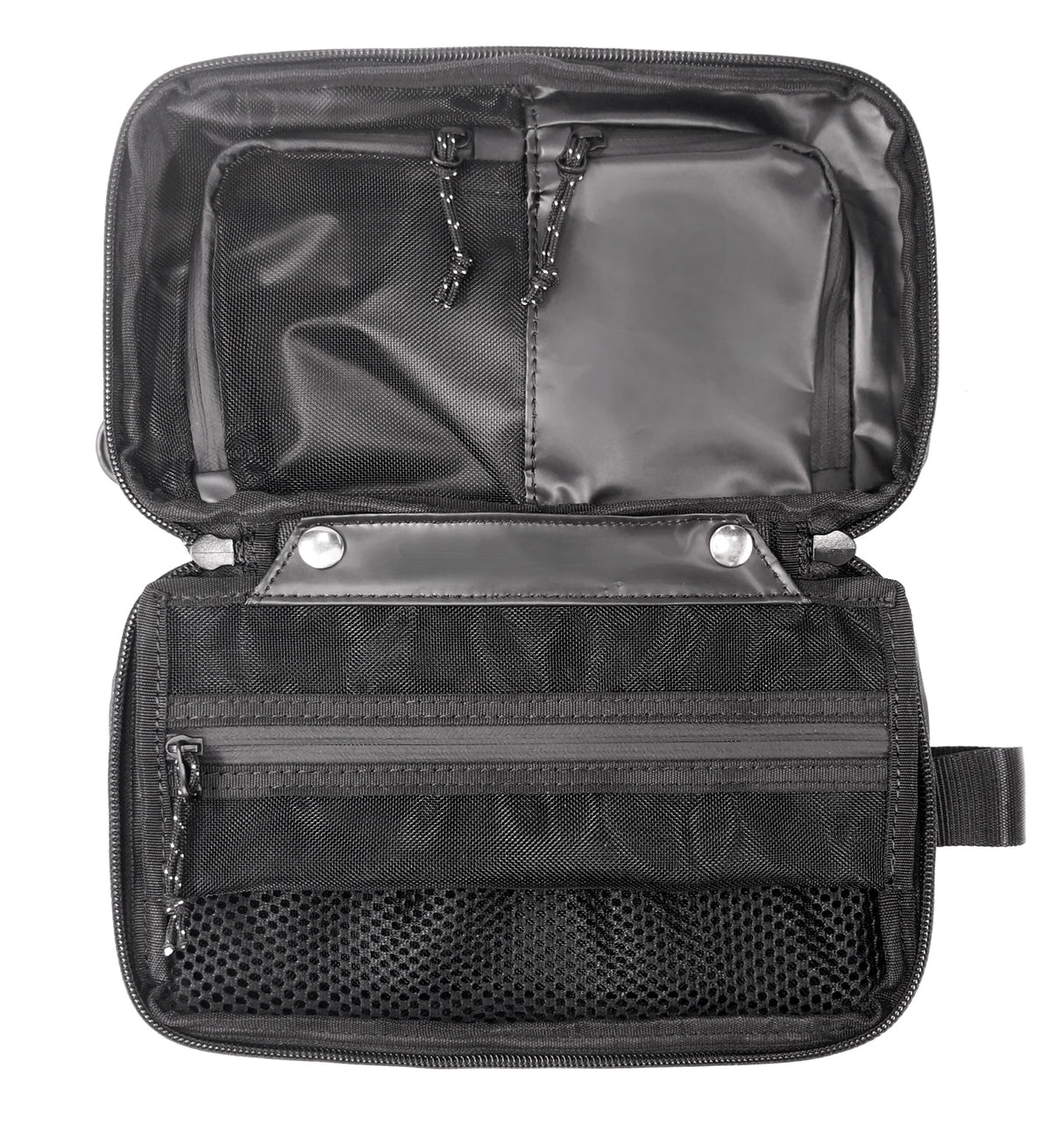 <A 000a001a92tx> Fungolia Mid-sized Expandable Premium Toiletry Bag (Matte Black)