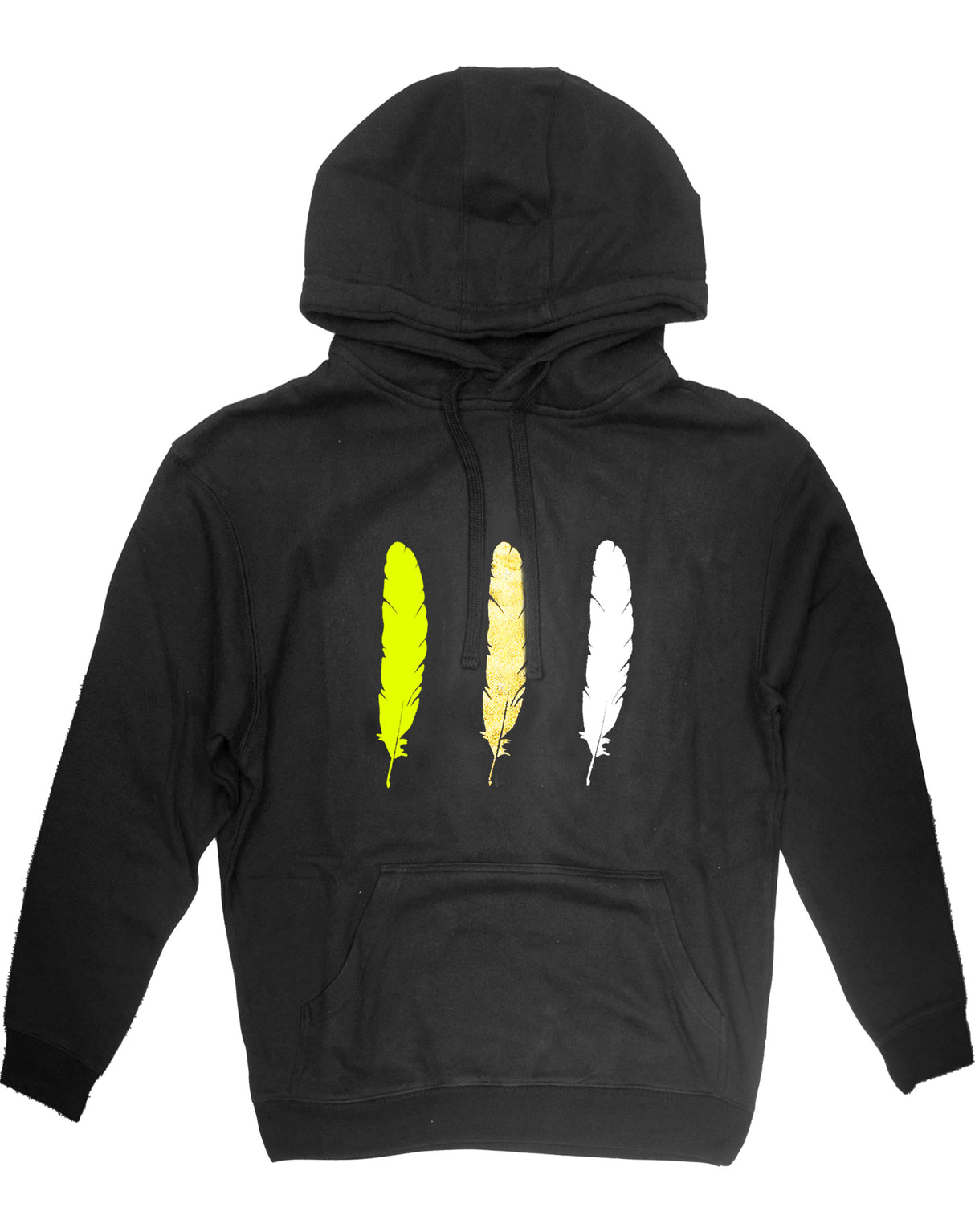 <A 000a119a>WBF Large Feathers Hoodie - Fleece (Black)