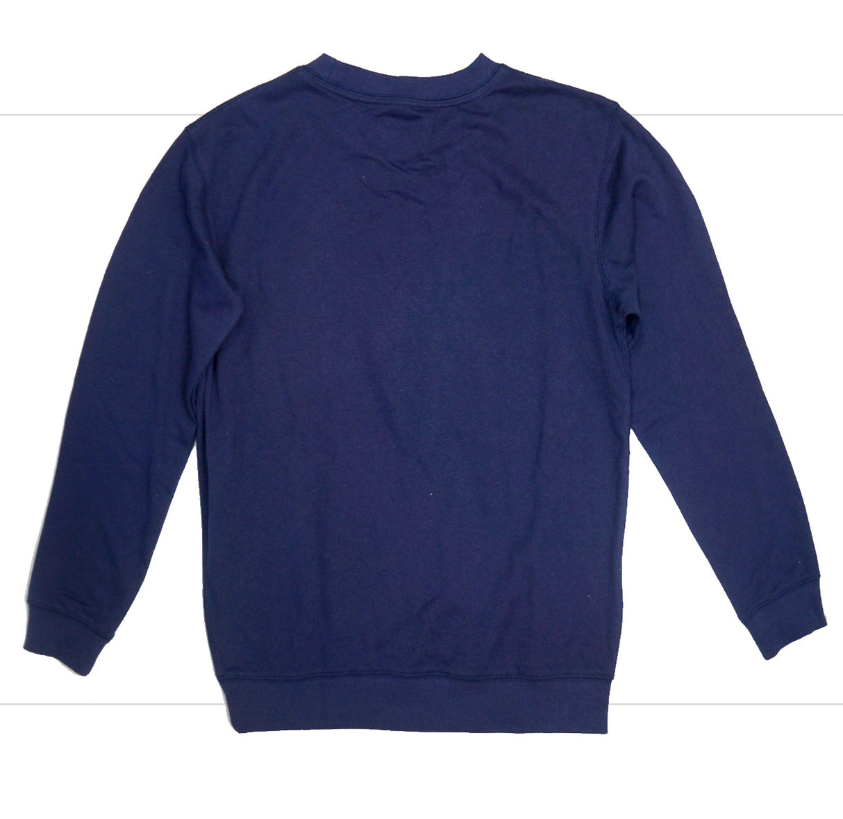 <A 000a001y6e>Embroidered WBF Large Feathers Crew Neck Sweater - French Terry (Navy)
